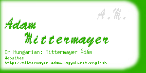adam mittermayer business card